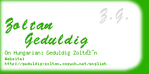 zoltan geduldig business card